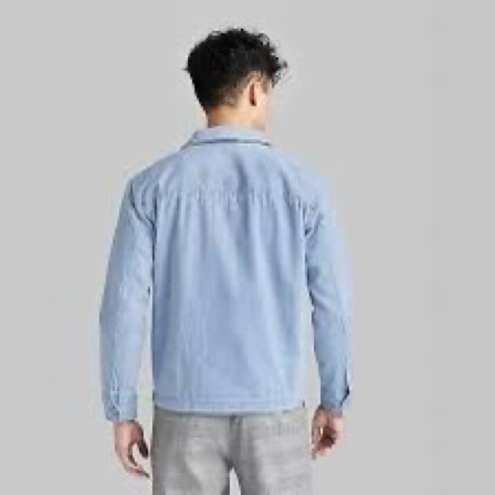 Size L Men’s Original Use Sky Blue Casual Shirt Jacket